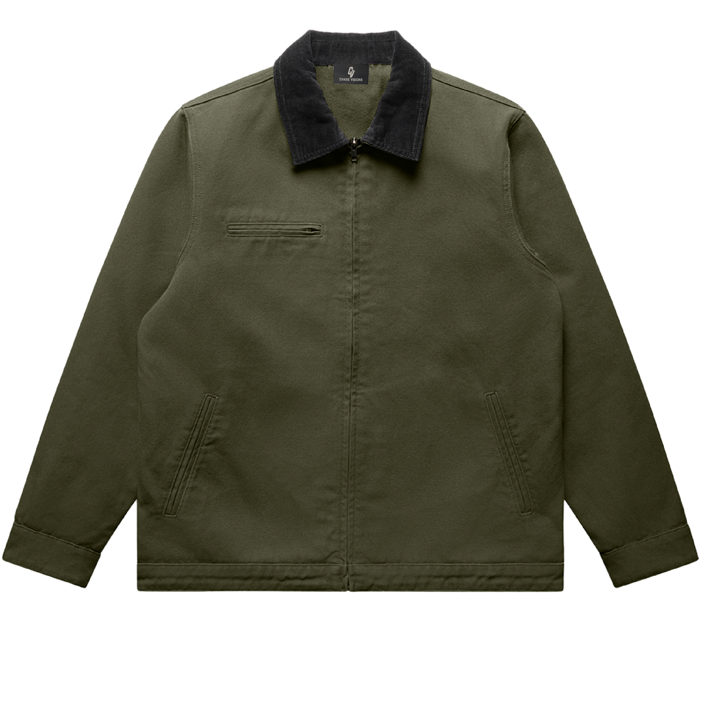 CV Zip Jacket with Contrast Collar