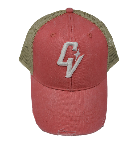 always coral pattern trucker cap